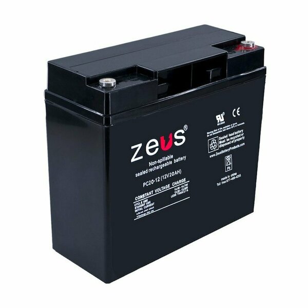 Zeus Battery Products 20Ah 12V M5 Sealed Lead Acid Battery PC20-12M
